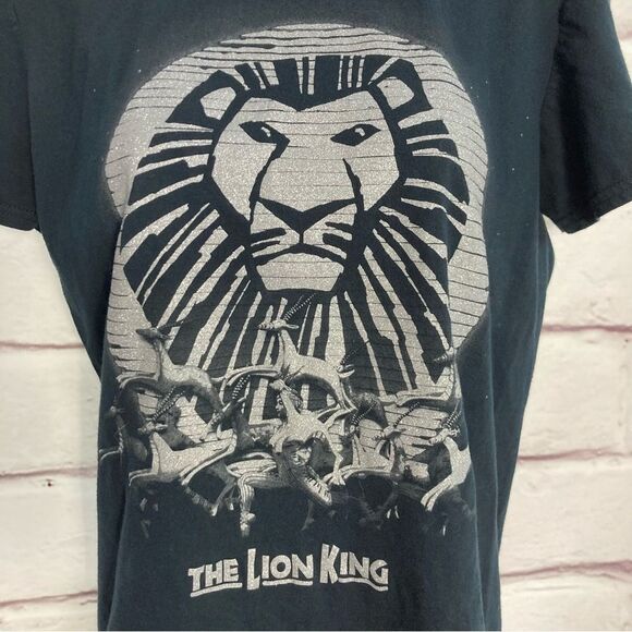 Disney The Lion King The Broadway Musical T- Shirt SZ Small Black Silver Cotton - Picture 3 of 8
